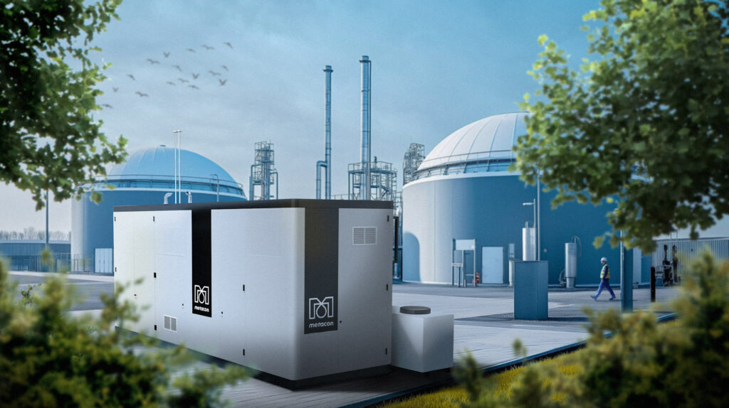 Mockup of the Metacon biogas reformer at the Kempten site