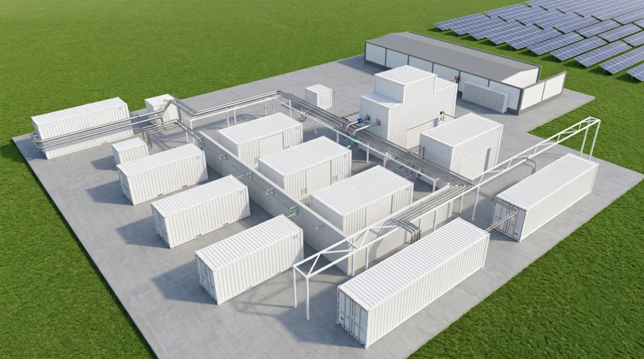 Illustration of 7,5 MW electrolyzer plant in Romania